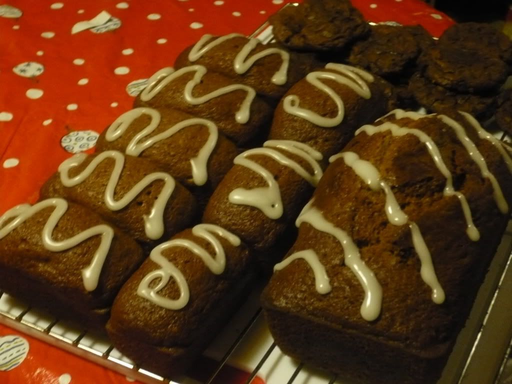 pumpkin bread miniloafs and regular loaf