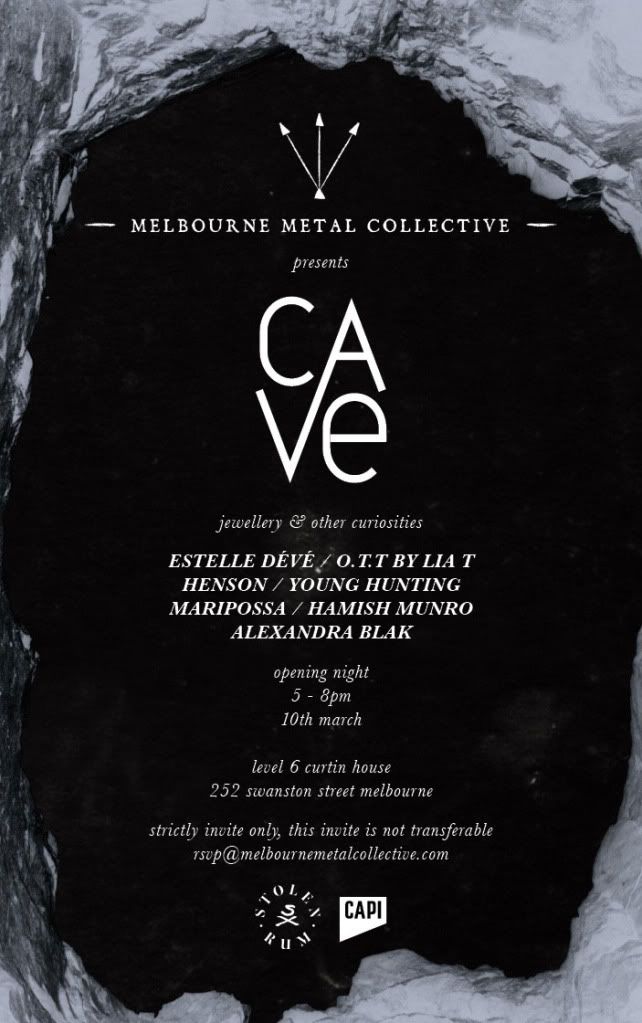 Melbourne Metal Collective presents CAVE invitation
