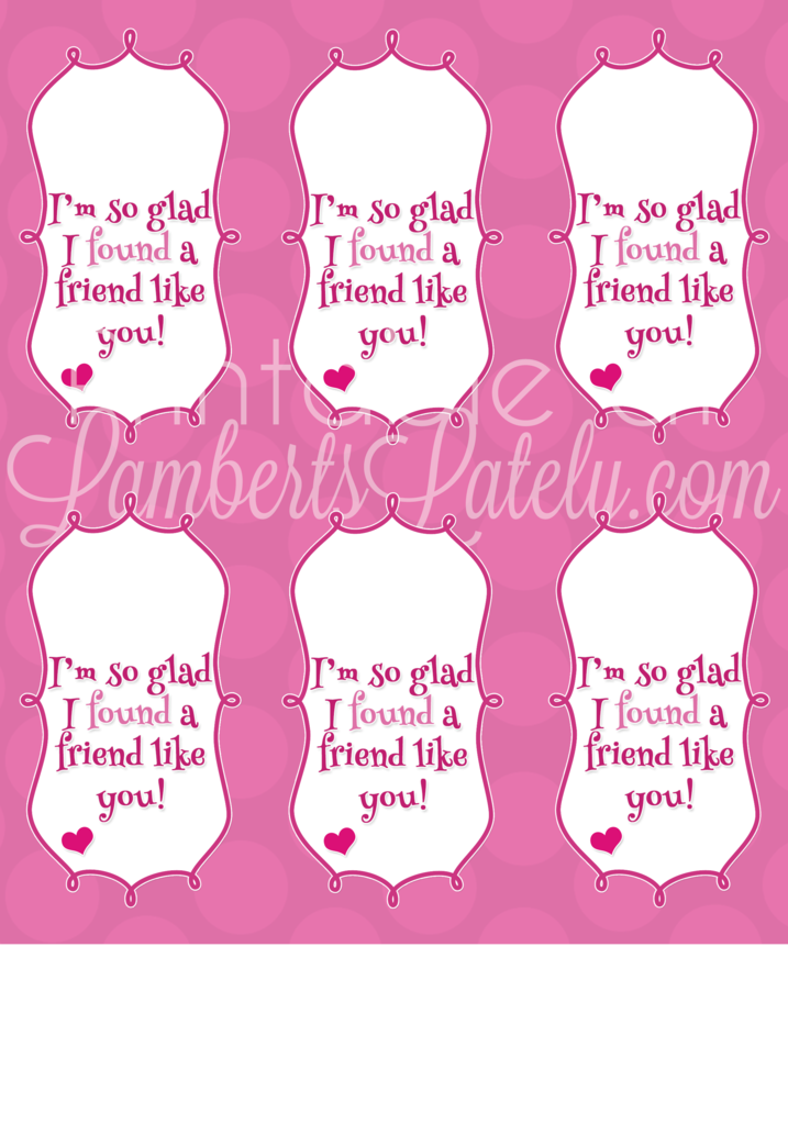 Free printable for a compass Valentine for class/school friends - gender-neutral