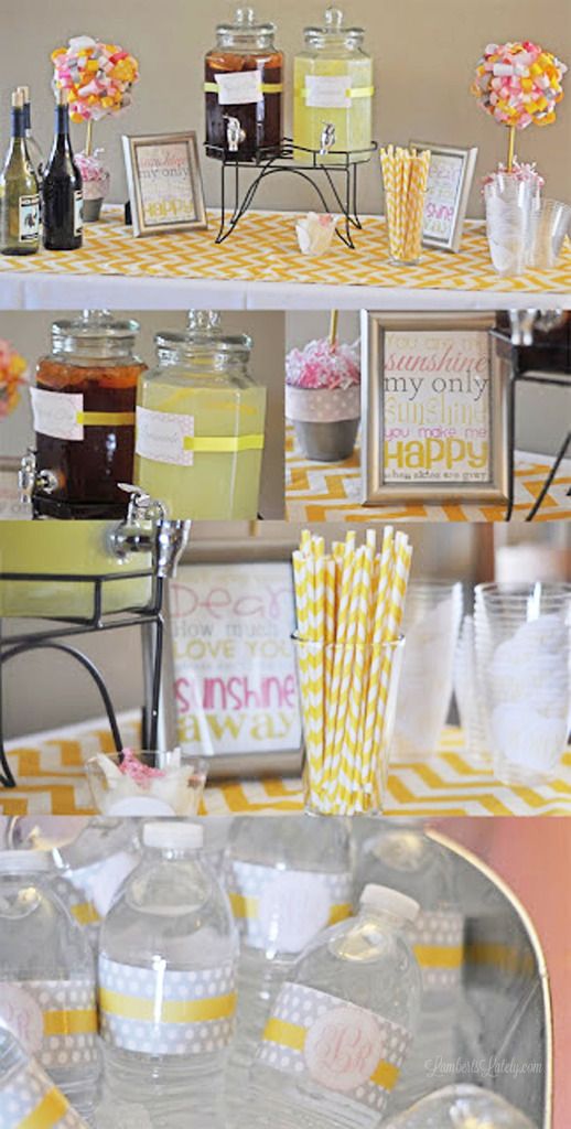 You Are My Sunshine First Birthday Party for Girls || Pink Yellow Gray || Printable Ideas || Food Table Menu || Drink Table || Decor Decorations || Theme Ideas