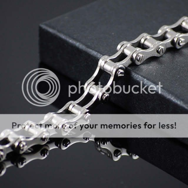 b016 StainlessSteel Bicycle Biker Bike Chain Bracelet  